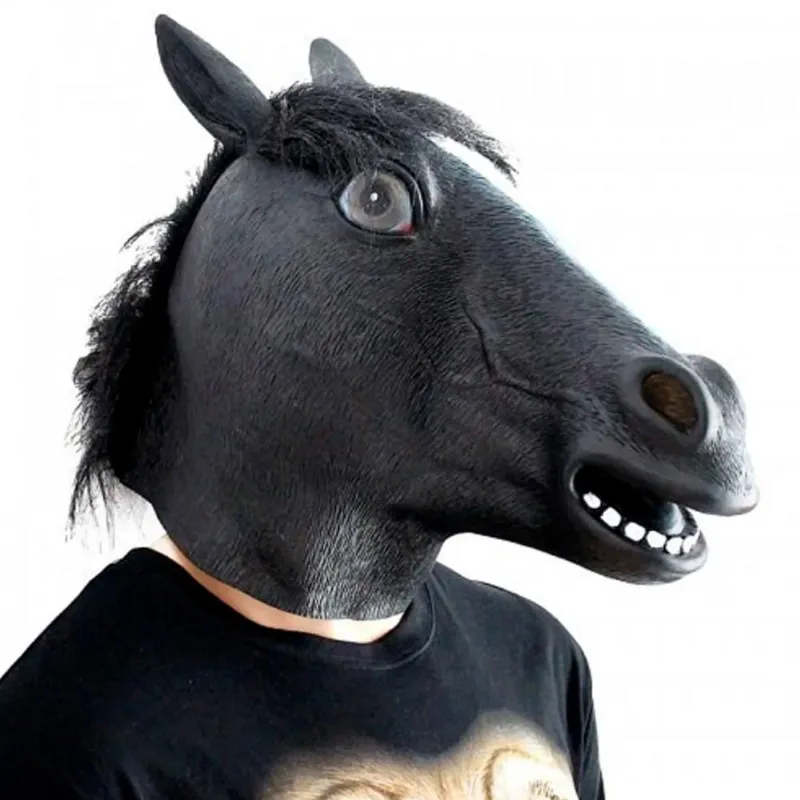 Máscara Cabeça de Cavalo Em Látex de Luxo Bojack Horseman Halloween