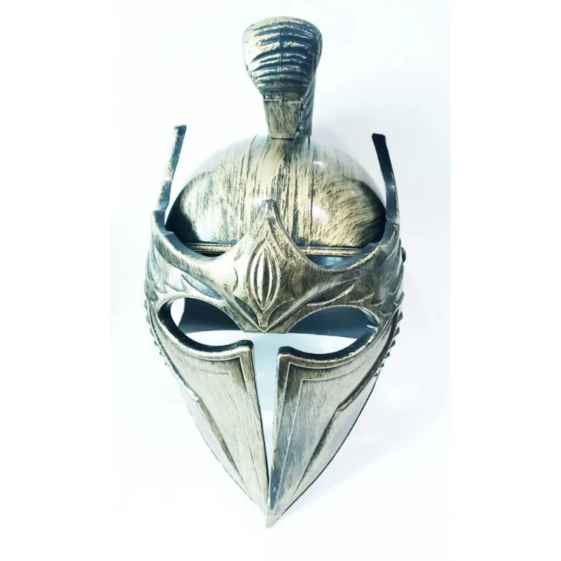 Capacete gladiador espartaco romano dourado fantasia