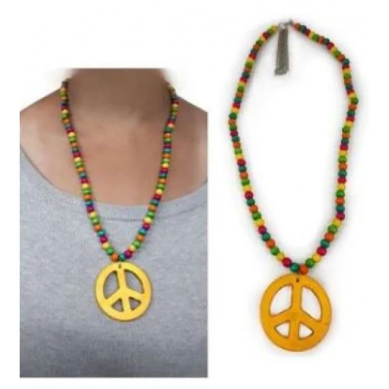 Colar Hippie Colorido Fantasia Anos 70