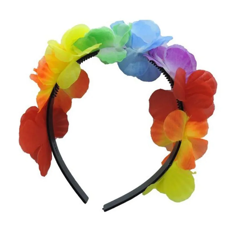 Tiara Adulta Havaiana Hula Hula Colorida