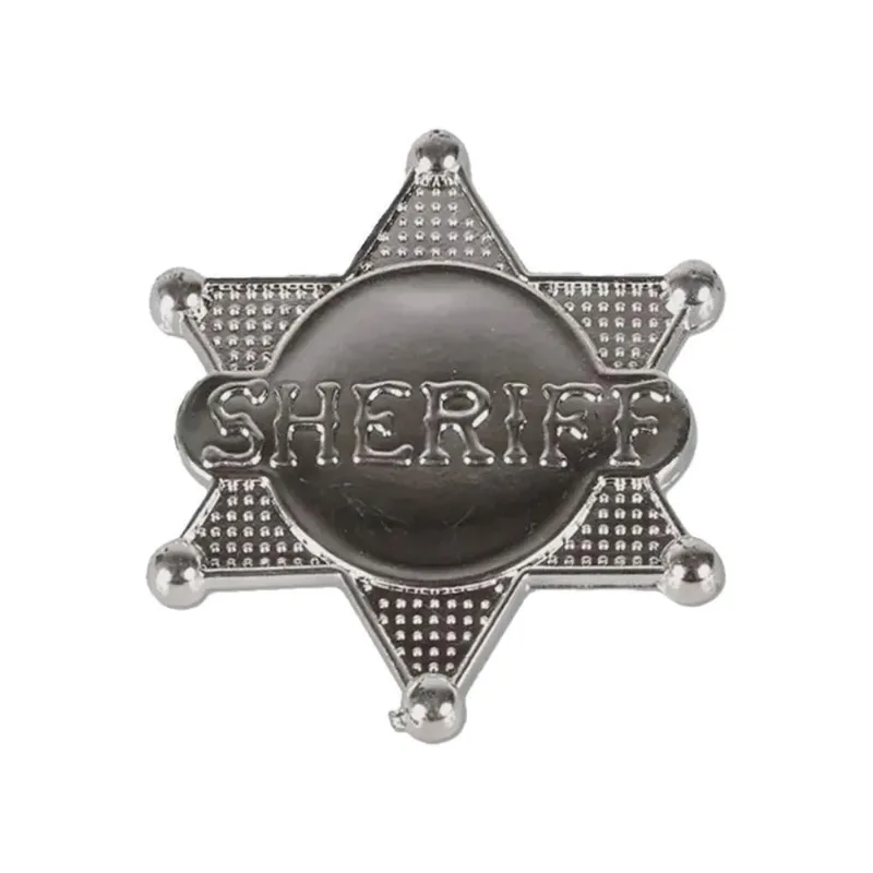 Estrela Xerife Cowboy Plástico Fantasia Halloween Carnaval