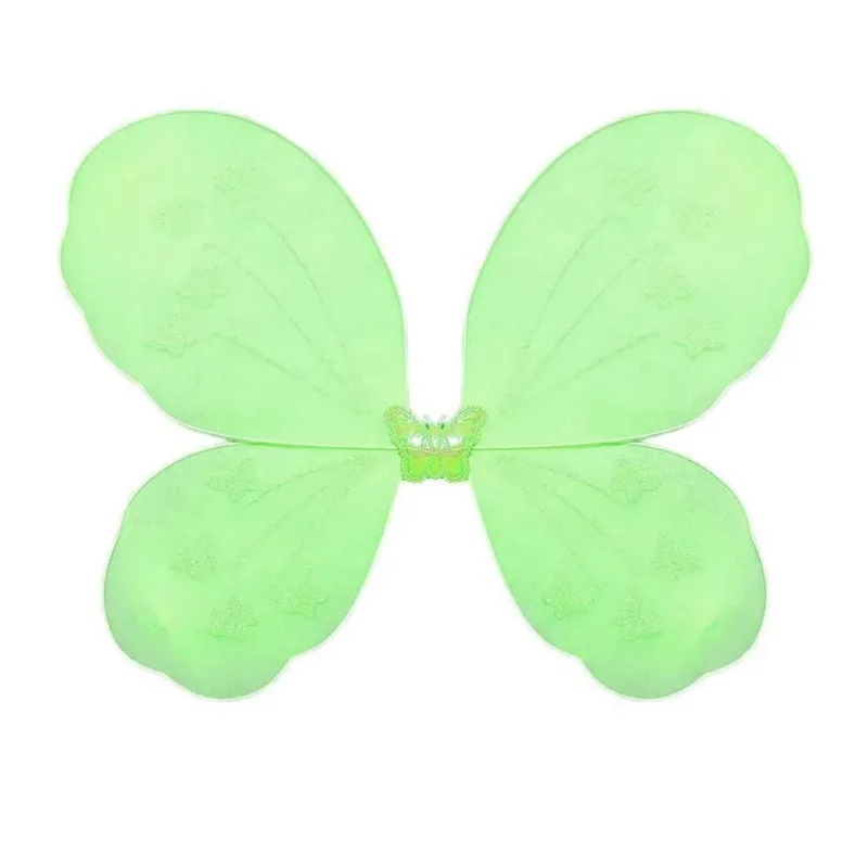 Asa De Borboleta Verde Lagarta Com Glitter