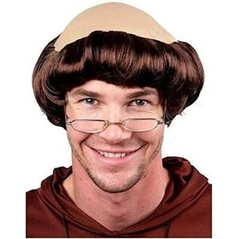 Peruca Sintética Masculina Padre Frei Franciscano