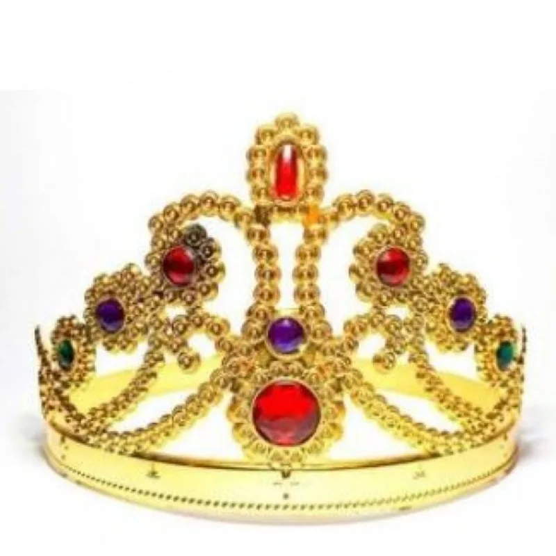 Coroa Rainha Dourada Com Pedras