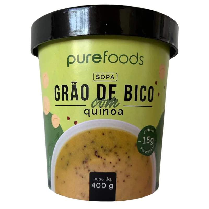 Sopa De Grão De Bico Com Quinoa Pure Foods 400g - Não Informado - Mercearia
