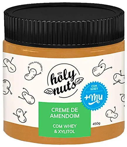 Creme De Amendoim C/whey E Xylitol Holy Nuts 450g - AMENDOIM - Mercearia