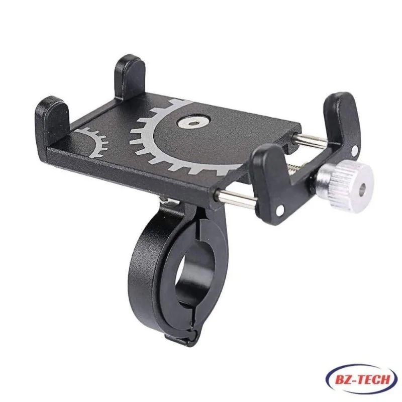 Suporte de Celular para Bicicleta e Moto E-32 em Liga de Alumínio Resistente Preto OEM