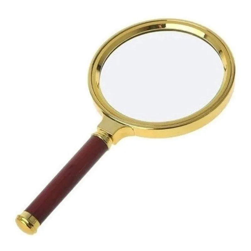 Lupa De Mão De Luxo Lente De Vidro Com Aumento Zoom 100mm