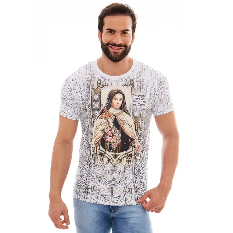 Camiseta Santa Teresinha Do Menino Jesus DV12516 - Outros - Moda