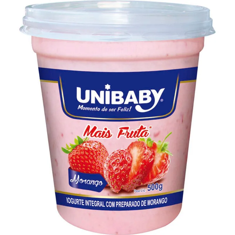 Iogurte Mais Fruta Unibaby Morango 500g