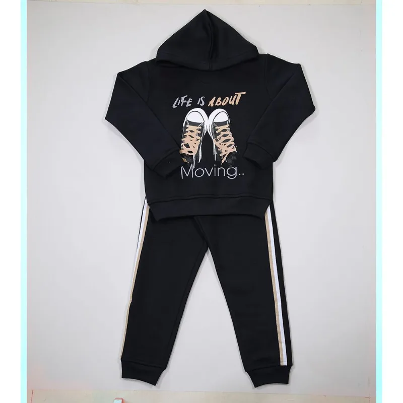 Conjunto Moletom Moving - 375593 De 4 a 12 anos Preta - 6