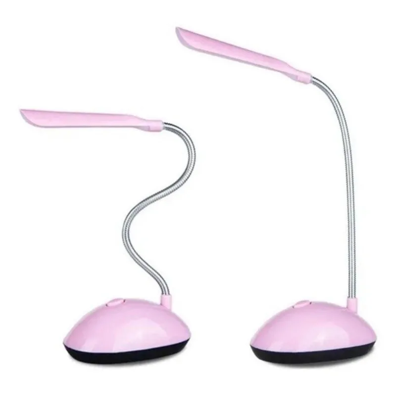 Mini Abajur de Mesa LED Articulável a Pilha Hyq0011 para Leitura Luz Branca Fria Rosa OEM