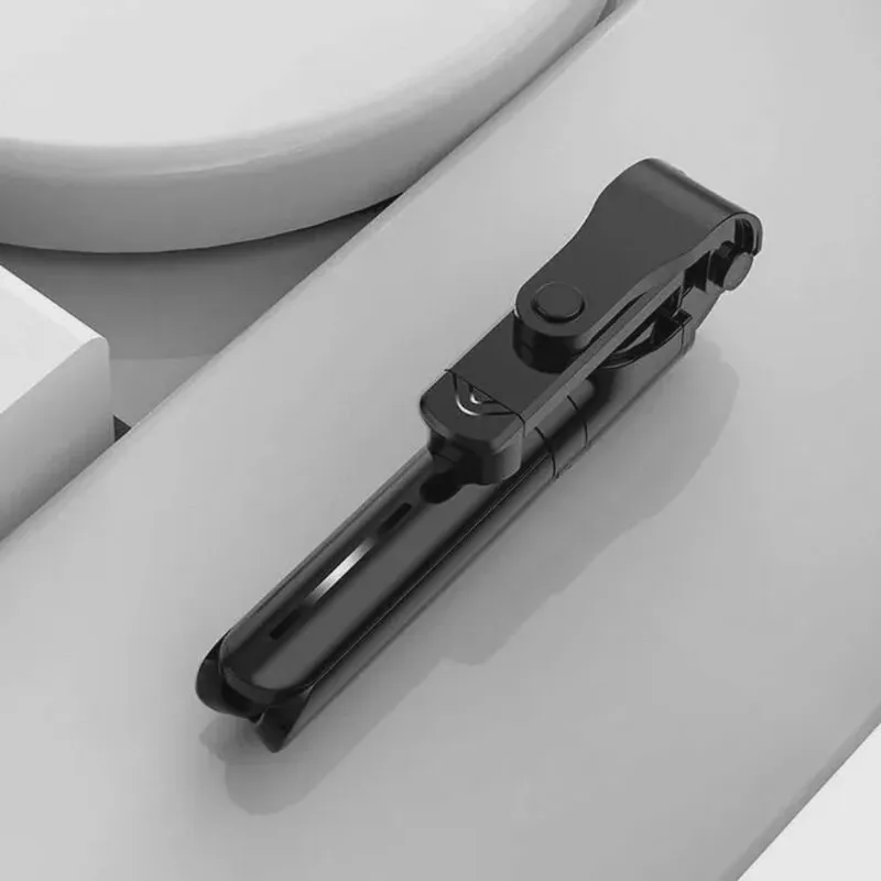 Tripé e bastão de selfie compacto com controle remoto bluetooth