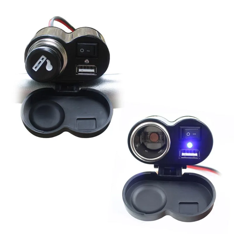 Tomada 12V E 5V Usb Para Moto Carrega Celular Gps
