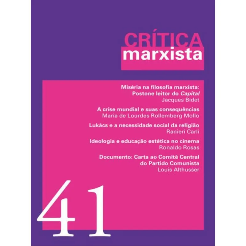 CRÍTICA MARXISTA - VOL. 41 - ANO 2015