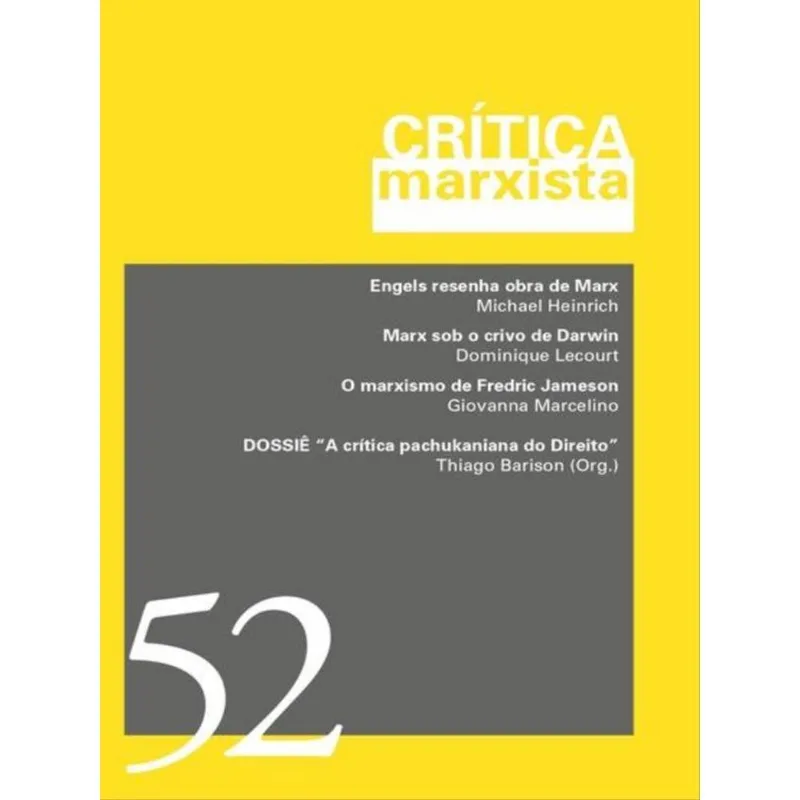 CRÍTICA MARXISTA - VOL. 52 - ANO 2021