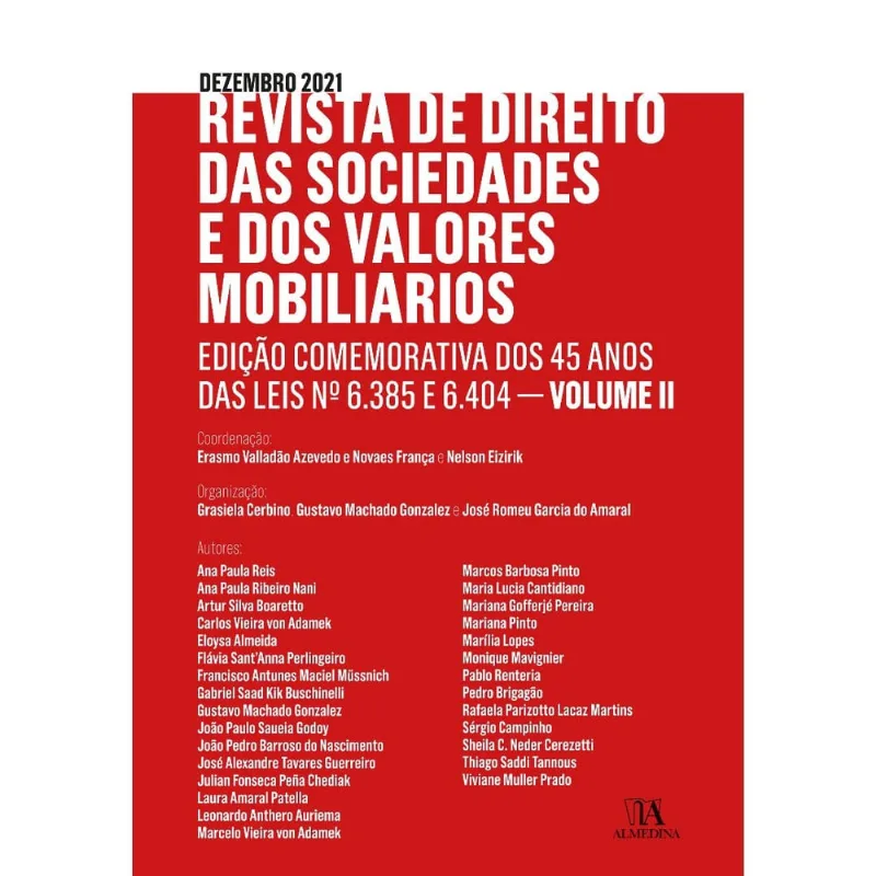 Revista De Direito Das Sociedades E Dos Valores Mobiliários - 1ª Edição