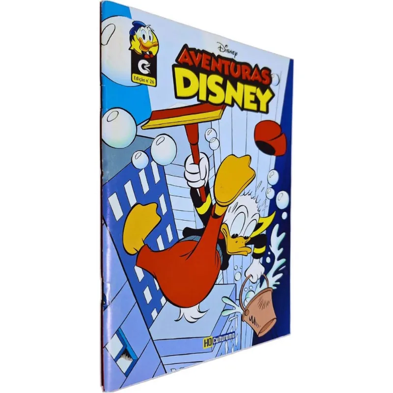 Quadrinhos hq Gibi Graphic Novel Formatinho 13,50x19 cm Lombada com Grampos Aventuras Disney Edição nº 26 Culturama