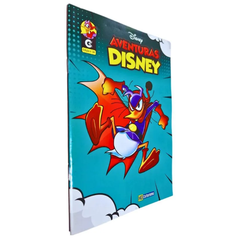 Quadrinhos hq Gibi Graphic Novel Formatinho 13,50x19 cm Lombada com Grampos Aventuras Disney Edição nº 34 Culturama