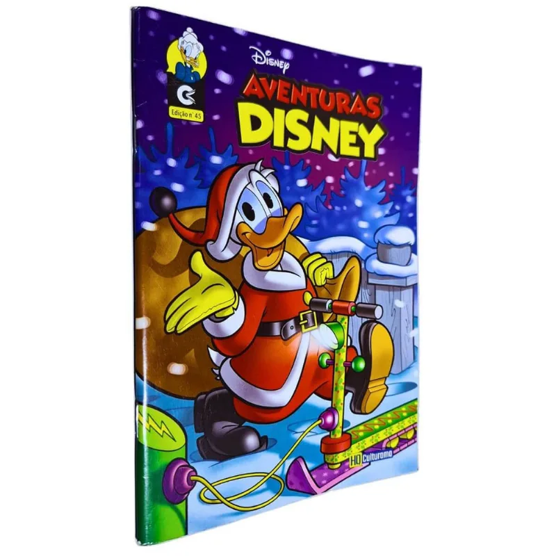 Quadrinhos hq Gibi Graphic Novel Formatinho 13,50x19 cm Lombada com Grampos Aventuras Disney Edição nº 45 Culturama