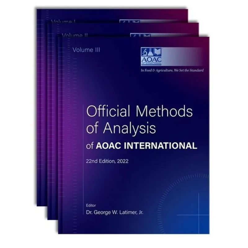 OFFICIAL METHODS OF ANALYSIS OF AOAC INTERNATIONAL - 3-VOLUME SET