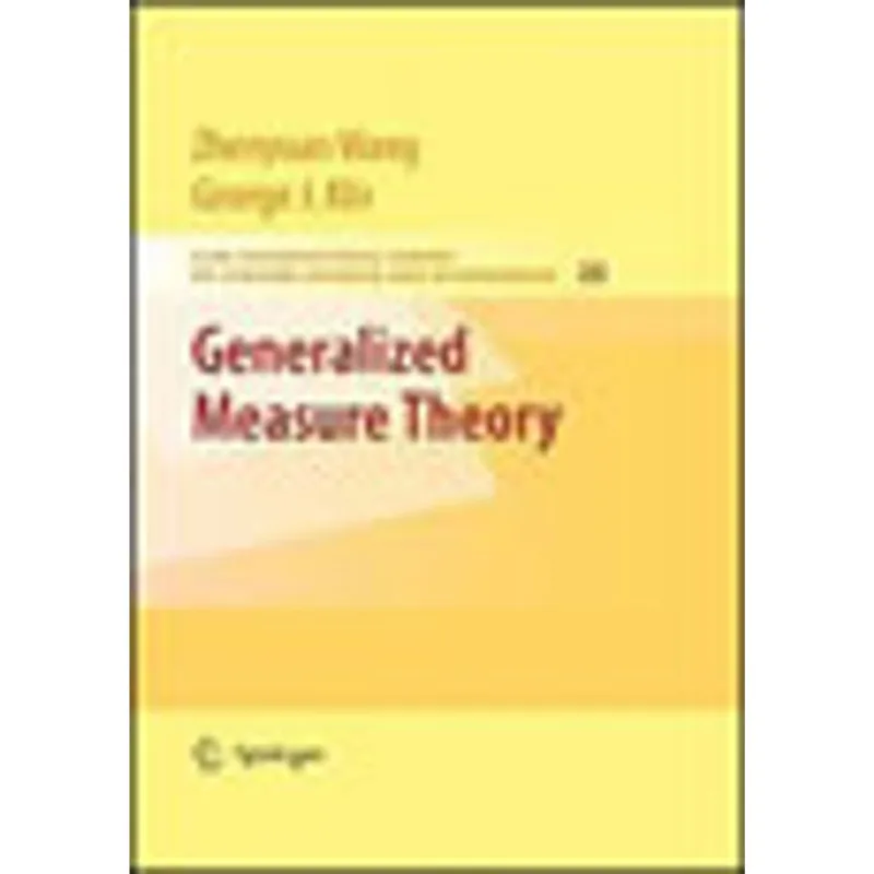 GENERALIZED MEASURE THEORY