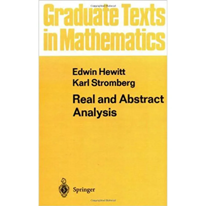 REAL AND ABSTRACT ANALYSIS