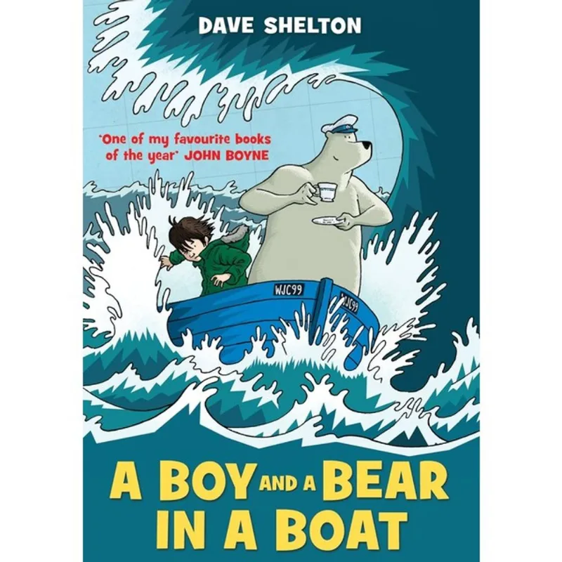 A BOY AND A BEAR IN A BOAT