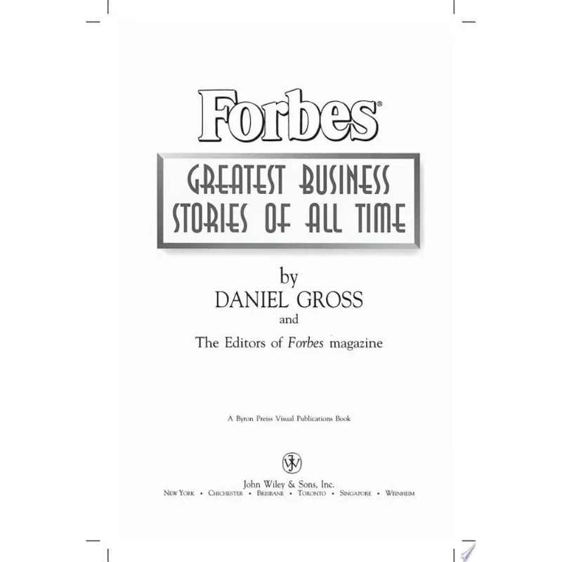FORBES GREATEST BUSINESS STORIES OF ALL TIME