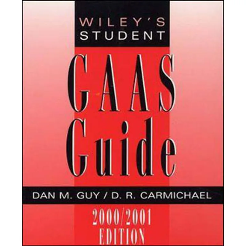 WILEY'S STUDENT GAAS GUIDE - 2000/2001 EDITION