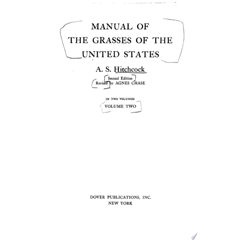 MANUAL OF THE GRASSES OF THE UNITED STATES, VOL. 2