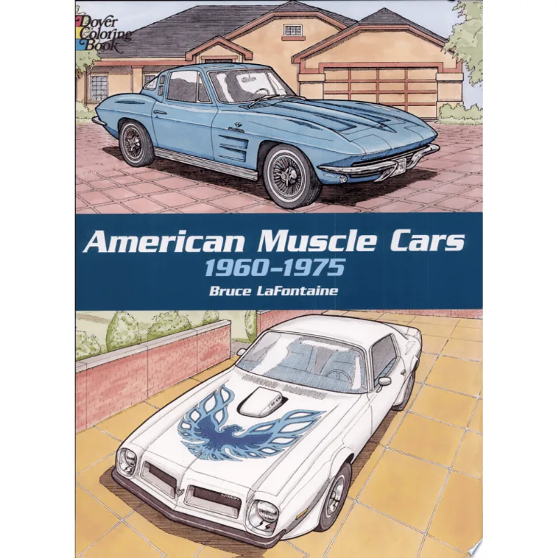 AMERICAN MUSCLE CARS, 1960-1975 COLORING BOOK