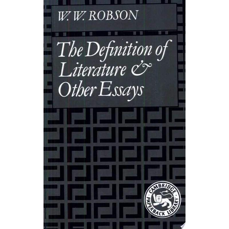DEFINITION OF LITERATURE AND OTHER ESSAYS, THE