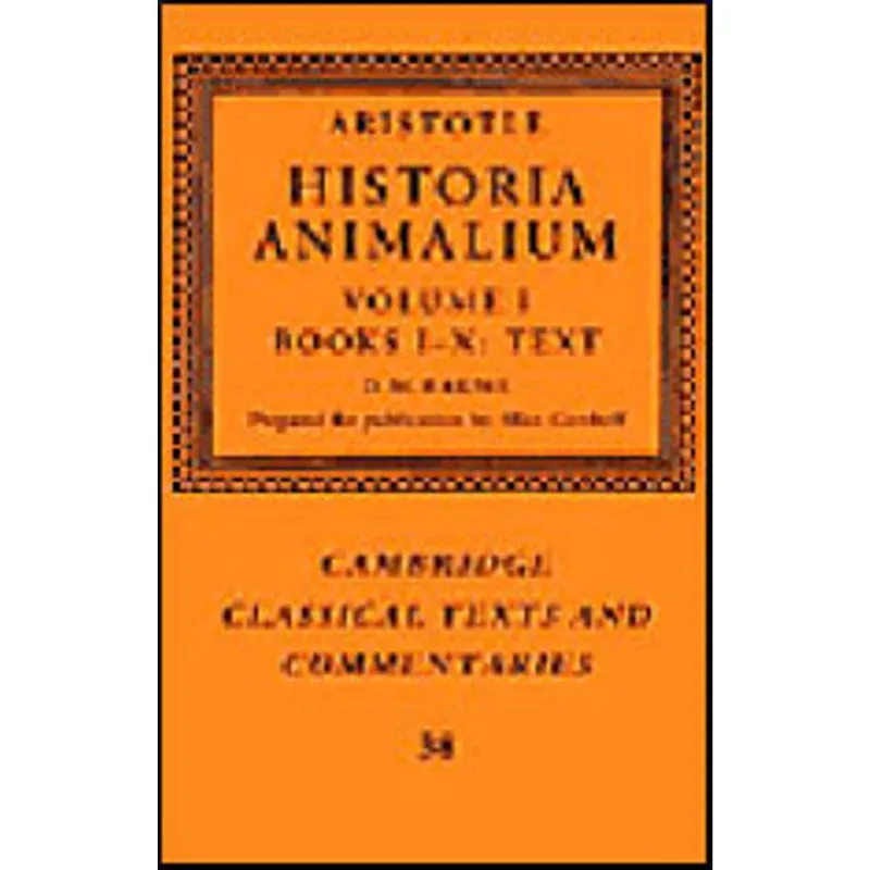 HISTORIA ANIMALIUM VOL.1 BOOKS I-X - TEXT
