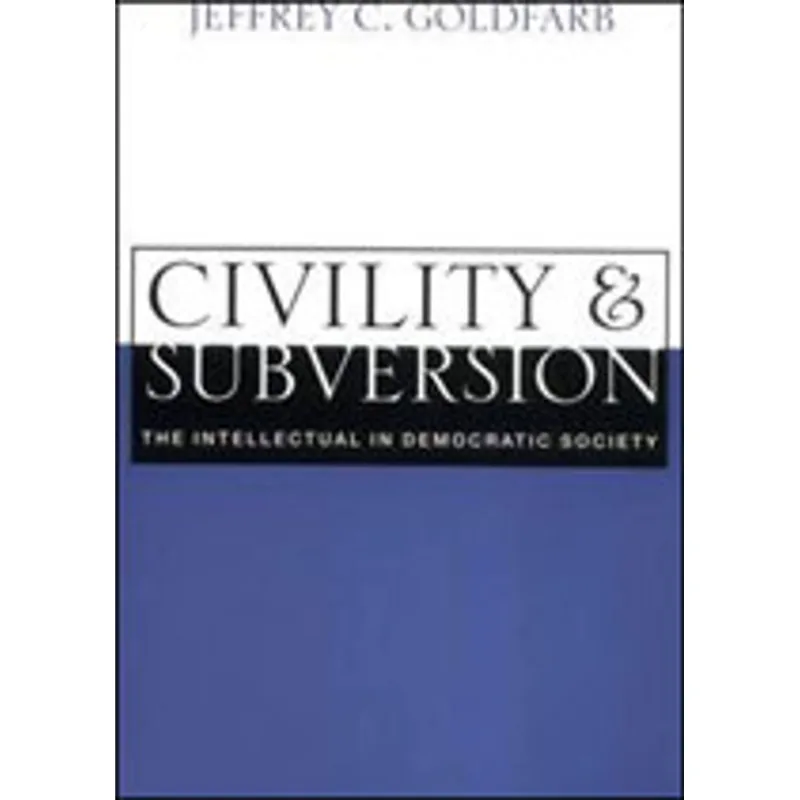 CIVILITY AND SUBVERSION - THE INTELLECTUAL IN DEMOCRATIC SOCIETY