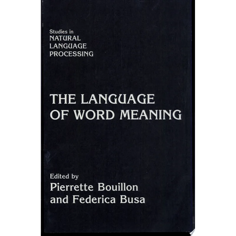 LANGUAGE OF WORD MEANING, THE
