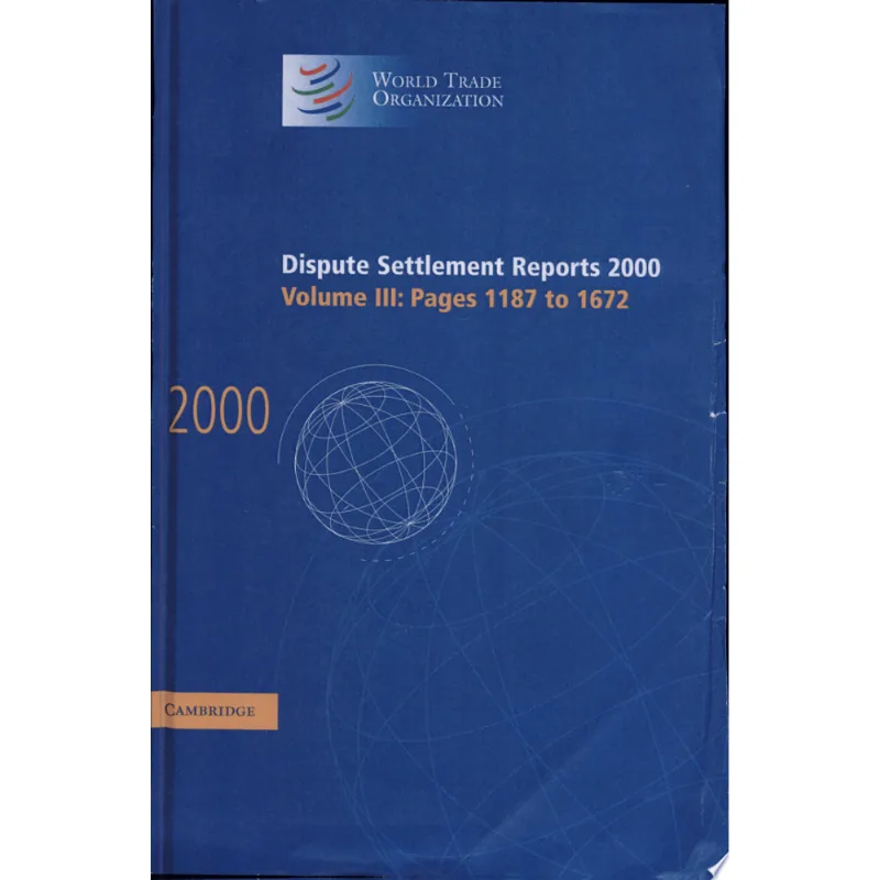 DISPUTE SETTLEMENT REPORTS 2000 V3