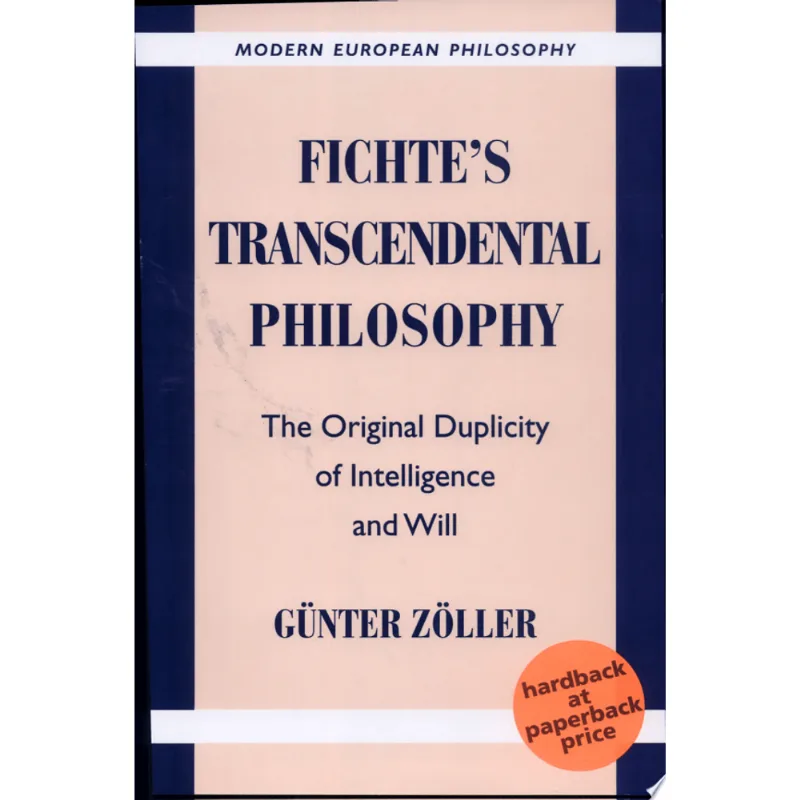 FICHTE'S TRANSCENDENTAL PHILOSOPHY