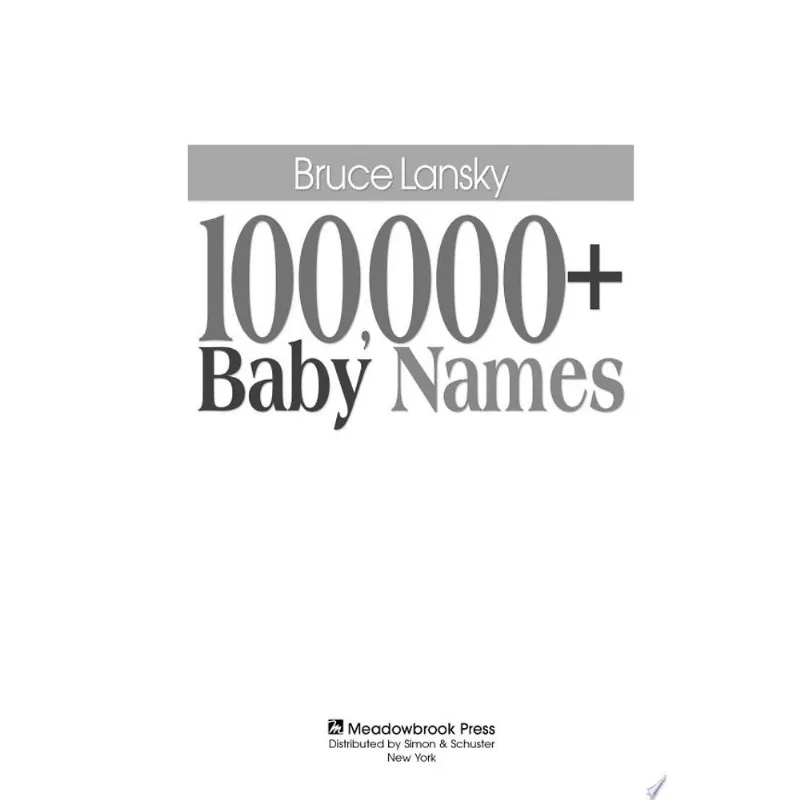 100,000 + BABY NAMES