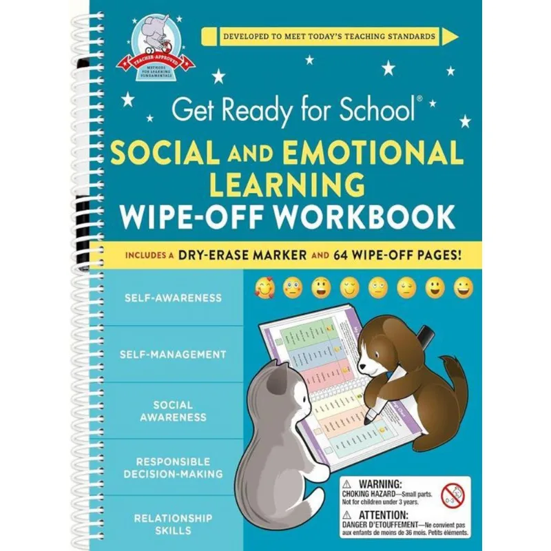 GET READY FOR SCHOOL - SOCIAL AND EMOTIONAL LEARNING WIPE-OFF WORKBOOK