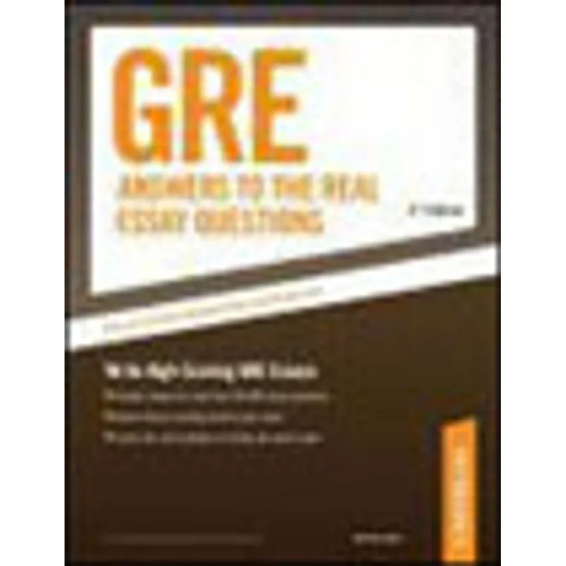 GRE ANSWERS TO THE REAL ESSAY QUESTIONS