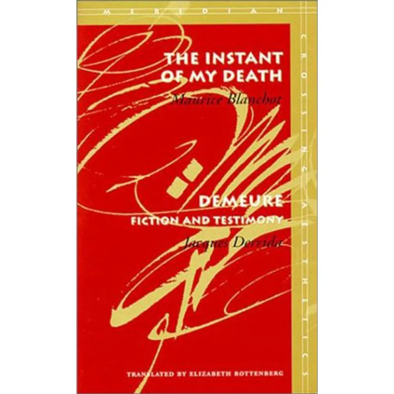 INSTANT OF MY DEATH, THE / DEMEURE - FICTION AND TESTIMONY