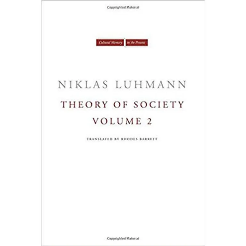 THEORY OF SOCIETY - VOL. 2