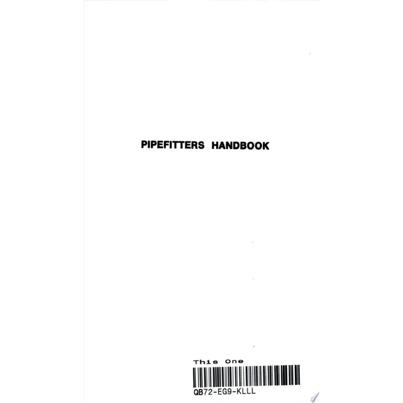 PIPEFITTERS HANDBOOK