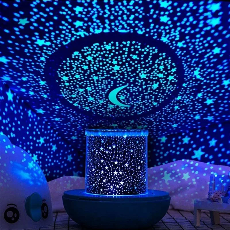 Projetor winice com design de temporizador e controle remoto no fundo do mar Starry Sky giratório para quarto, luz noturna para crianças, lâmpada de lua colorida noturna para crianças, bebês, adolesce