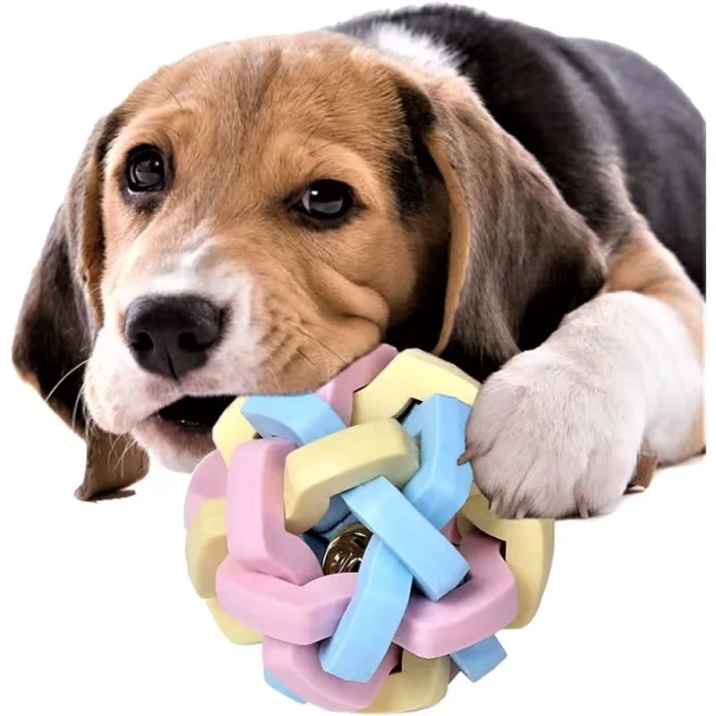 Brinquedo de arremesso de cachorro Squeaky Dog Ball, brinquedos interativos coloridos para cães, bolas de borracha para cães, brinquedos interativos p - Não Disponível