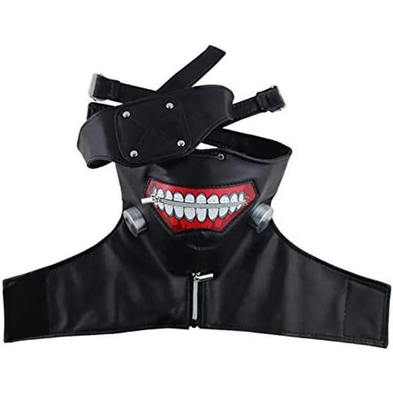Máscara de couro pu 3D Tokyo Ghoul Kaneki Ken - Cosplay de Halloween