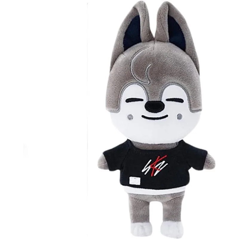 Pelúcia Wolf Chan 21cm, Criativo e Fofinho para Presente de Fãs do Stray Kids