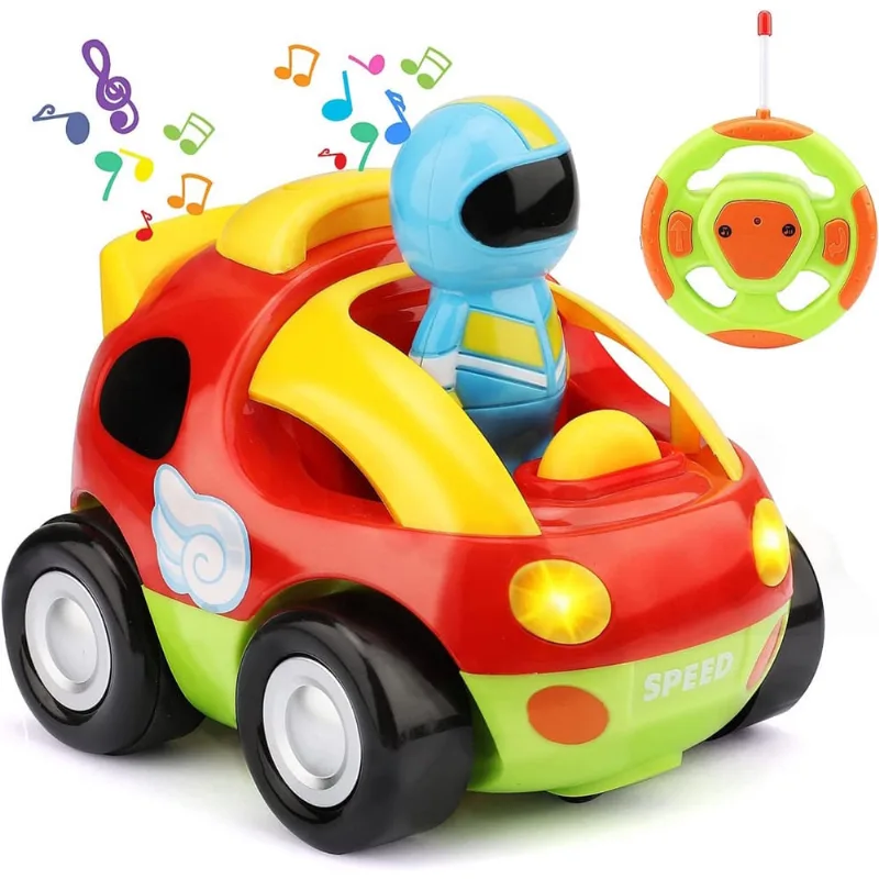 Carro de controle remoto para meninos 3-5, rc Car for Toddler Boy Toys, Toy Car, Cartoon Race Car Toys for Kids, Carros de controle remoto para bebês, crianças, presentes de aniversário de Natal menin