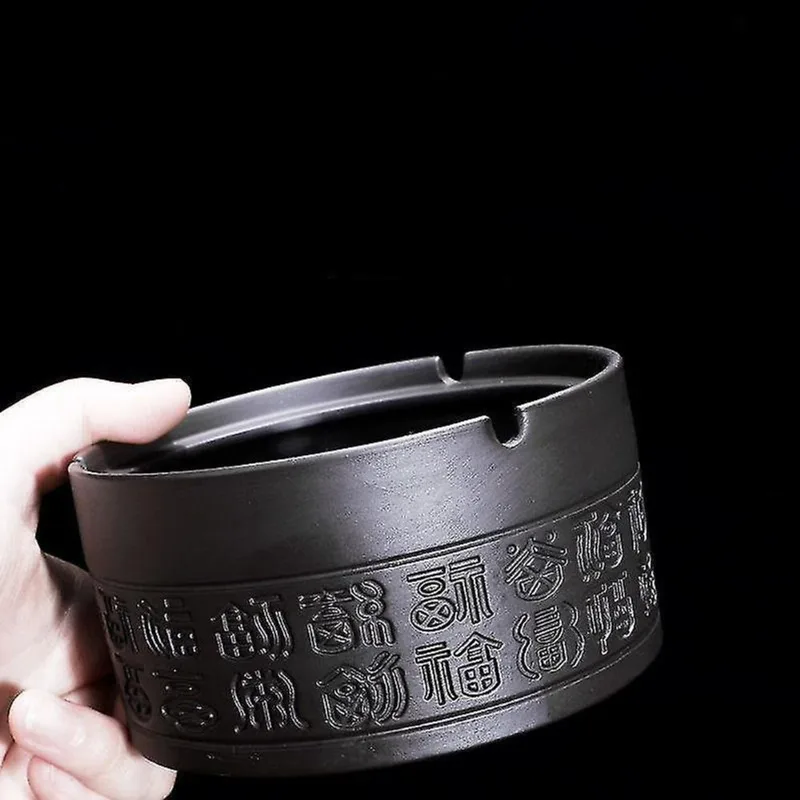 Cinzeiro De Cerâmica Criativo Com Tampa Para Mesa, Acessórios Domésticos